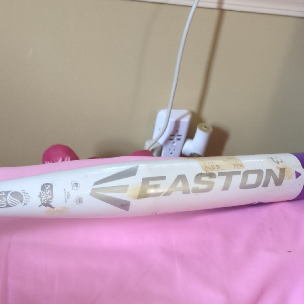 Easton White and Purple Sports Bat 14